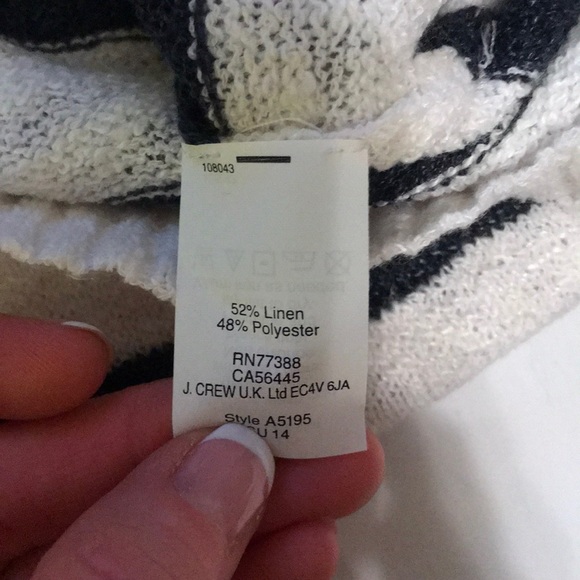 Jcrew Factory baseball sleeve linen sweater - Picture 7 of 8